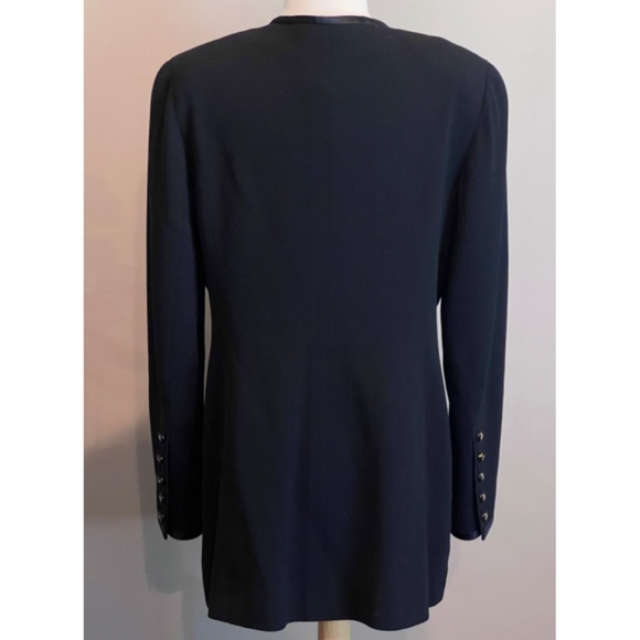 ✨Vintage CHANEL 1994 Collection CC Logo Black Wool Suit Jacket Blazer Coat - Picture 6 of 16